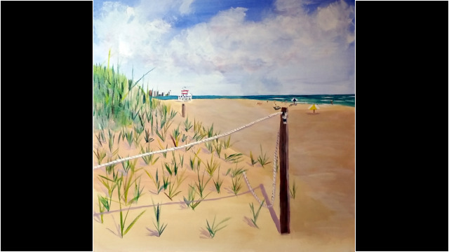 "South Beach, Miami"
Acrylic with gel medium on canvas
24" x 24"
February 2, 2015 South Beach, Miami